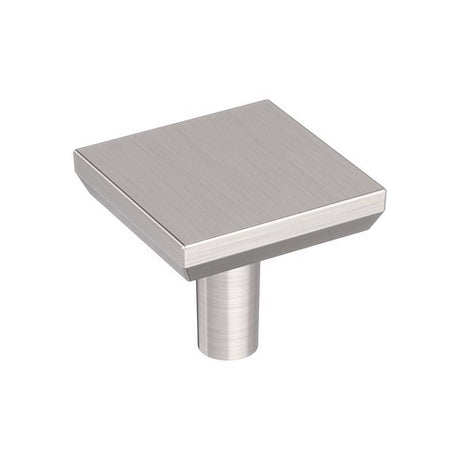 Amerock Chamfered Edge Contemporary  Square Cabinet Knob 1 in. Satin Nickel 1 pk
