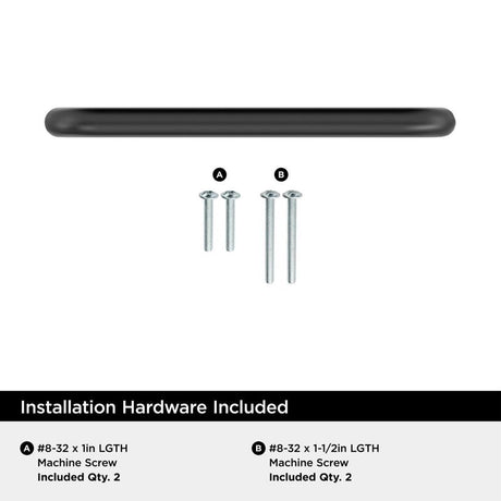 Amerock Contemporary Arch Cabinet Pull 4 in. Matte Black Black 1 pk