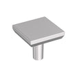 Amerock Chamfered Edge Contemporary  Square Cabinet Knob 1 in. Polished Chrome 1 pk