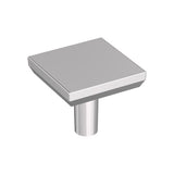 Amerock Chamfered Edge Contemporary  Square Cabinet Knob 1 in. Polished Chrome 1 pk