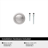 Amerock Loop Transitional Round Cabinet Knob 1.18 in. D 1.18 in. Polished Chrome 1 pk