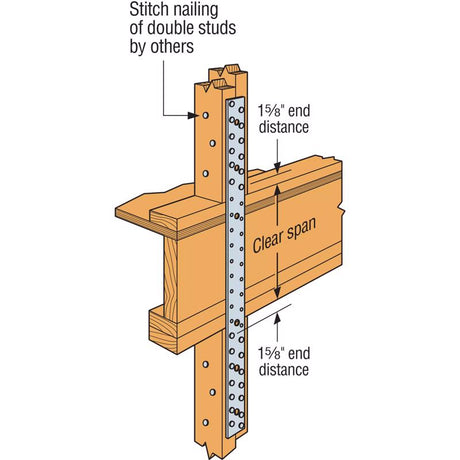 Simpson Strong-Tie 12 in. H X 1.25 in. W 18 Ga. Galvanized Steel Strap