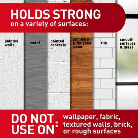 3M Command Large Foam Strips 3.65 in. L 8 pk, Pack of 6