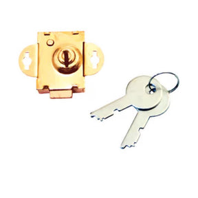 ATC Brass Plated Steel Counter Clockwise Mailbox Lock 2, Pack of 6