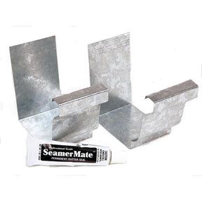 Amerimax 3 in. H X 5 in. W X 5.5 pk L Gray Galvanized Steel K Gutter Connector, Pack of 25