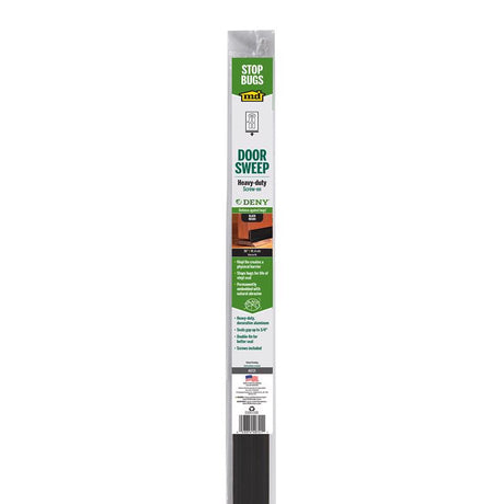 M-D Building Products Black Aluminum/Vinyl Sweep For Doors 36 in. L X 0.25 in.