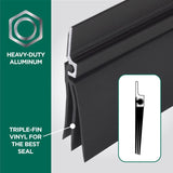 M-D Building Products Black Aluminum/Vinyl Sweep For Doors 36 in. L X 2 in.