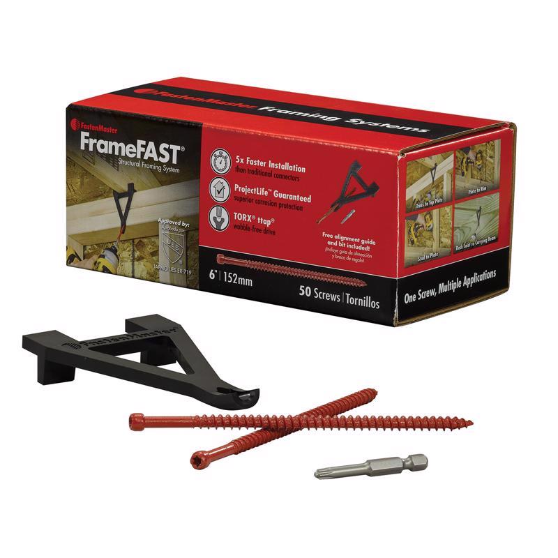 FastenMaster FrameFast 6 in. L Torx Ttap Coarse Structural Wood Screws 1 pk