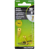 HILLMAN Steel-Plated Classic Picture Hanger 20 lb 3 pk, Pack of 10