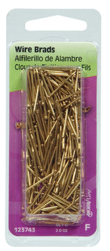 HILLMAN 18 Ga. X 3/4 in. L Brass Brad Nails 1 pk 2 oz, Pack of 6