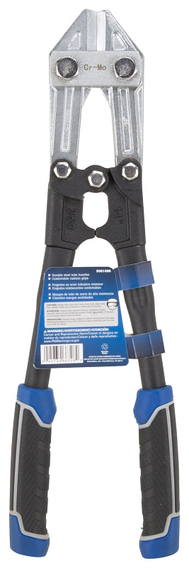 Vulcan JL-WD-0614 Bolt Cutter, 5 mm Cutting Capacity, Chrome Molybdenum Steel Jaw, 14 in OAL, Black/Blue Handle