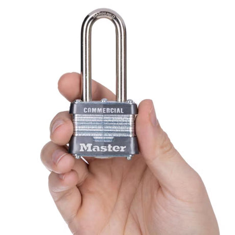 Master Lock 1-5/16 in. H X 1 in. W X 1-3/4 in. L Steel Double Locking Exterior Padlock, Pack of 6