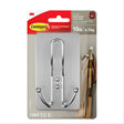 3M Satin Nickel Plastic Triple Hook 1 pk