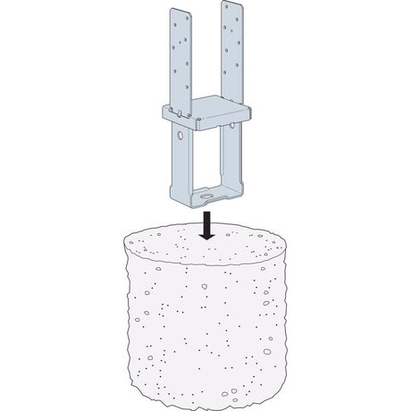 Simpson Strong-Tie 16.66 in. H X 6.03 in. W Galvanized Steel Column Base