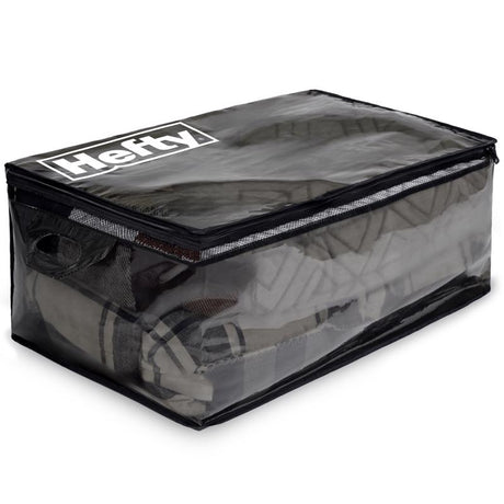 Hefty Black/Clear Flexible Tote w/Handle 26 in. H X 12 in. W X 16 in. D Stackable, Pack of 4