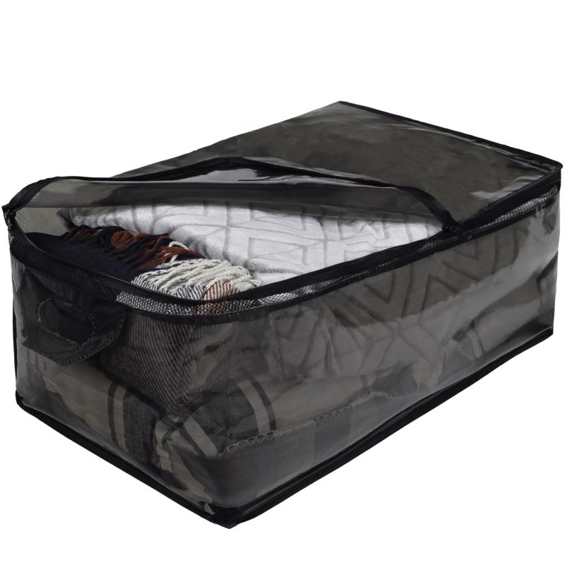 Hefty Black/Clear Flexible Tote w/Handle 26 in. H X 12 in. W X 16 in. D Stackable, Pack of 4