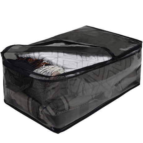 Hefty Black/Clear Flexible Tote w/Handle 26 in. H X 12 in. W X 16 in. D Stackable, Pack of 4
