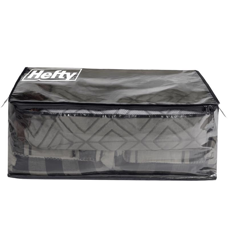 Hefty Black/Clear Flexible Tote w/Handle 26 in. H X 12 in. W X 16 in. D Stackable, Pack of 4