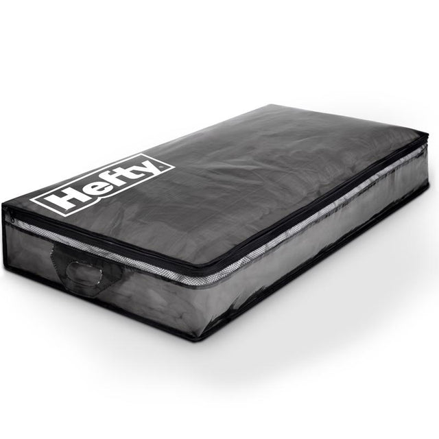 Hefty Underbed Black/Clear Storage Bag 6 in. H X 39 in. W X 20 in. D, Pack of 4