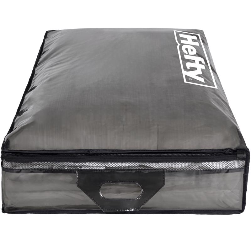 Hefty Underbed Black/Clear Storage Bag 6 in. H X 39 in. W X 20 in. D, Pack of 4