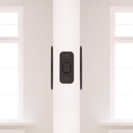 National Hardware Matte Black Zinc Pocket Door Latch 1 pk