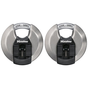 Master Lock 3-1/8 in. W Stainless Steel 4-Pin Cylinder Disk Padlock