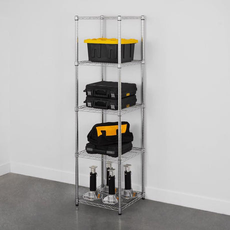 MonsterRax 72 in. H X 18 in. W X 18 in. D Steel 5-Tier Shelving Unit