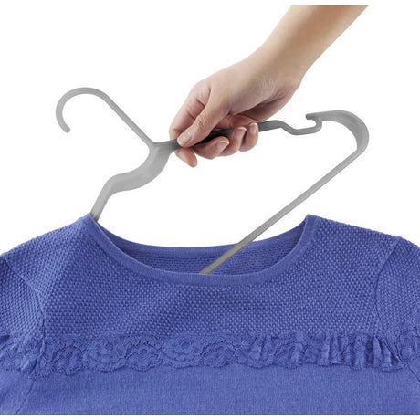 Whitmor Plastic Gray Hanger 10 pk