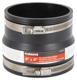 ProSource KJ-003 Coupling, 4 x 4 in, Corrugated Polyethylene Drainage Pipe and Irrigation Systems to Plastic DWV Pipe
