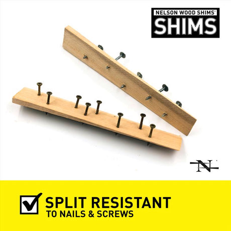 Nelson 1.375 in. W X 8 in. L Wood Contractor Grade Shims 12 pk, Pack of 36
