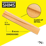 Nelson 1.375 in. W X 8 in. L Wood Contractor Grade Shims 12 pk, Pack of 36