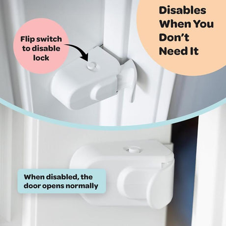 SnapPower HugLock White ABS/TPR Door Lock 1 pk, Pack of 4