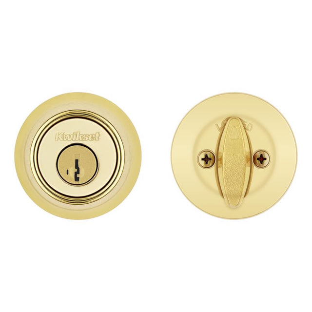 Kwikset Bright Brass Metal Deadbolt