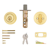 Kwikset Bright Brass Metal Deadbolt