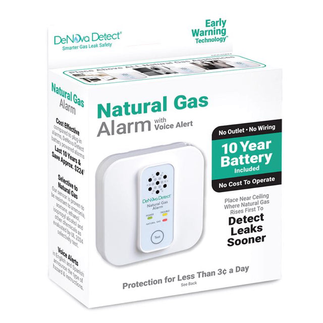 DeNova Detect 10-Year Battery-Powered MEMS Gas Alarm