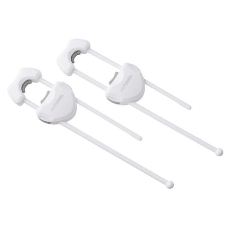Toodleroo North States White Plastic Cabinet Locks 2 pk