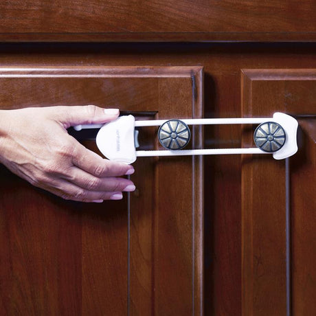 Toodleroo North States White Plastic Cabinet Locks 2 pk