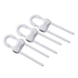 Toodleroo North States White Plastic Cabinet Locks 3 pk