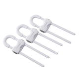 Toodleroo North States White Plastic Cabinet Locks 3 pk