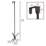 iDesign 2.5 in. H X 7.2 in. W X 25.75 in. L Steel Over The Door Hanger Holder, Pack of 4