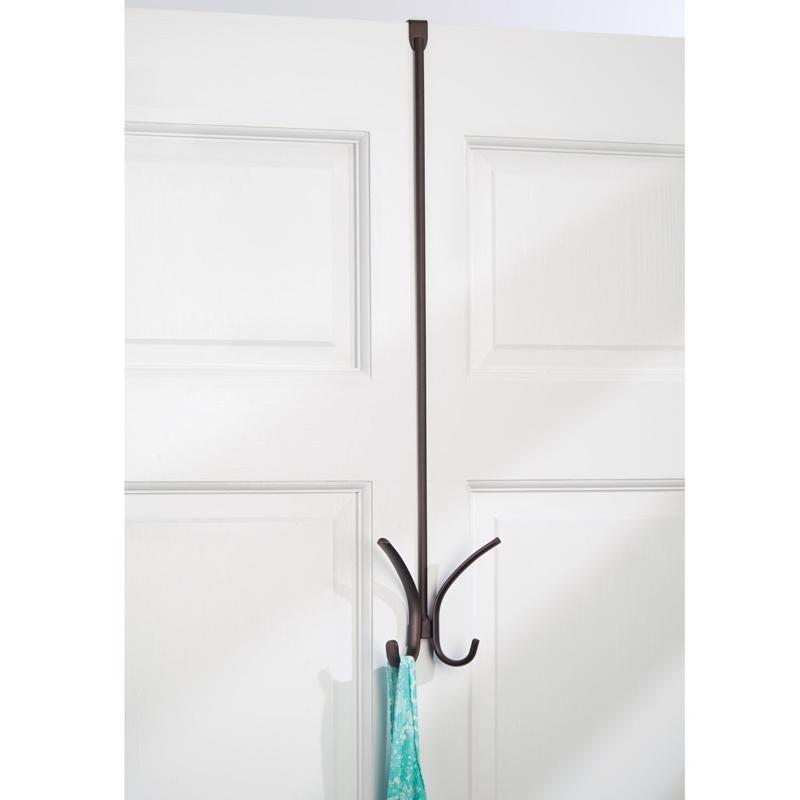 iDesign 2.5 in. H X 7.2 in. W X 25.75 in. L Steel Over The Door Hanger Holder, Pack of 4