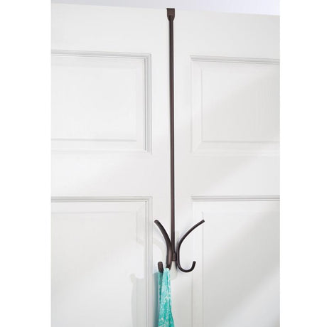 iDesign 2.5 in. H X 7.2 in. W X 25.75 in. L Steel Over The Door Hanger Holder, Pack of 4