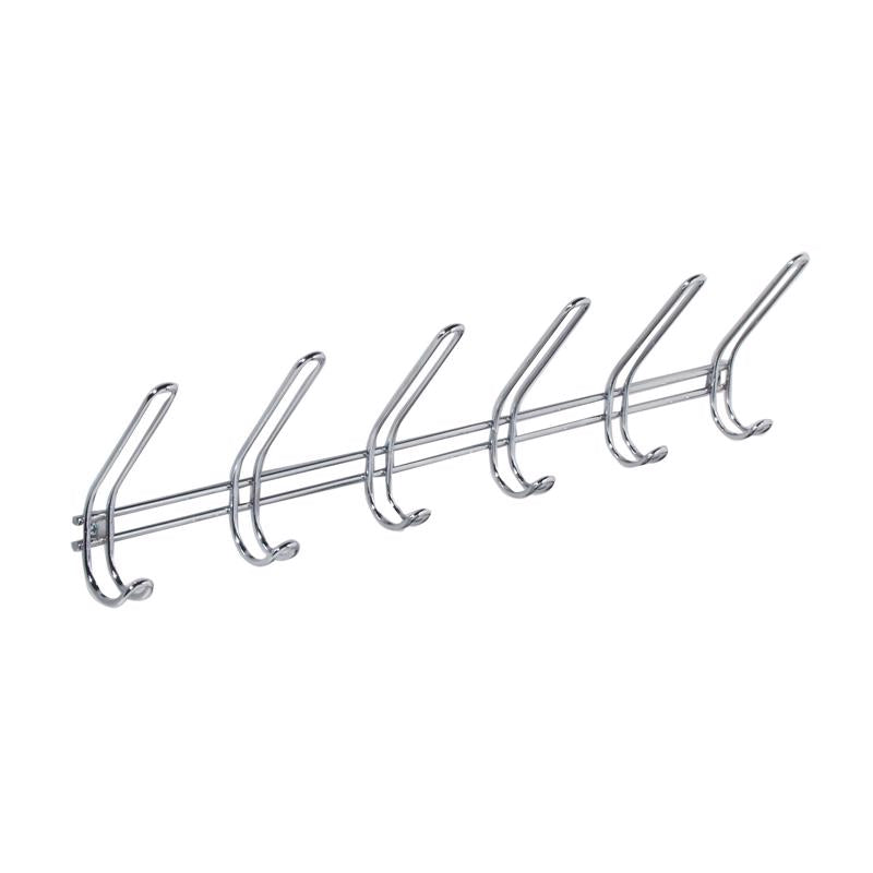 iDesign WM Hook 15.25 in. L Chrome Silver Steel Hook Rack 1 pk, Pack of 4