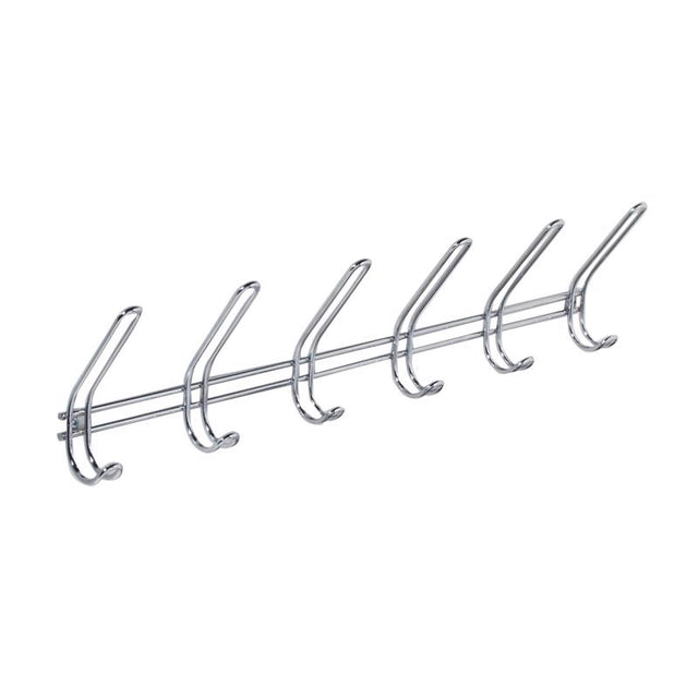 iDesign WM Hook 15.25 in. L Chrome Silver Steel Hook Rack 1 pk, Pack of 4