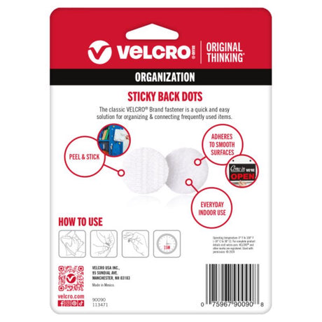 VELCRO Brand Small Nylon Hook and Loop Fastener 5/8  L 75 pk, Pack of 4