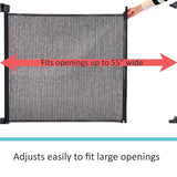 North States Toddleroo Black Mesh Retractable Safety Gate 1 pk