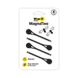 Wrap-It MagnaTies 0.33 in. L Black Silicone Cord Organizer, Pack of 6