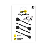 Wrap-It MagnaTies 0.33 in. L Black Silicone Cord Organizer, Pack of 6