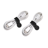 Wrap-It MagnaTies 0.33 in. L Black Silicone Cord Organizer, Pack of 6