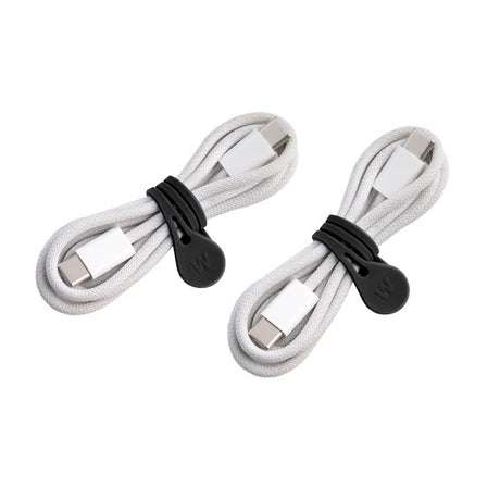 Wrap-It MagnaTies 0.33 in. L Black Silicone Cord Organizer, Pack of 6